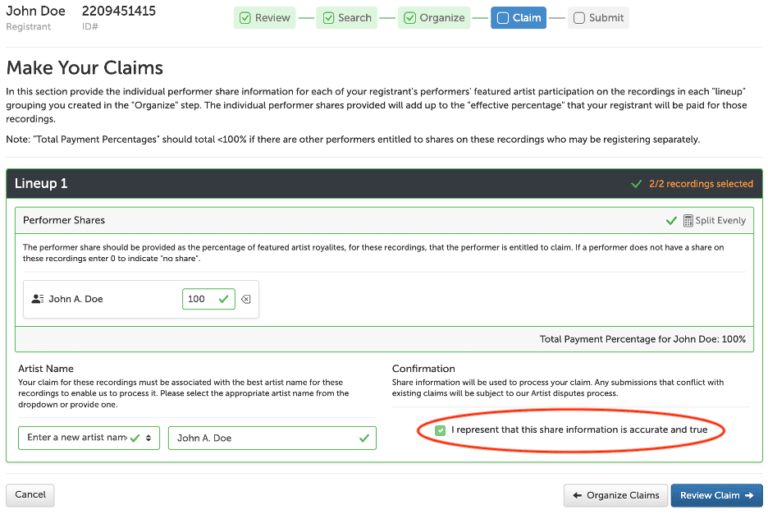 My Catalog Update My Catalog Update Search & Claim Artist Royalties